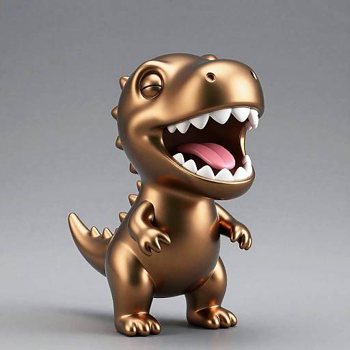 Shiny Metallic Plushie Dinosaur