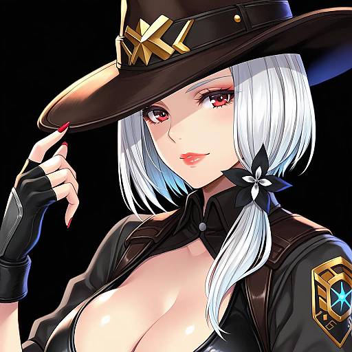 Illustration of Ashe (overwatch), overwatch in the style of Nabeshima tetsuhiro