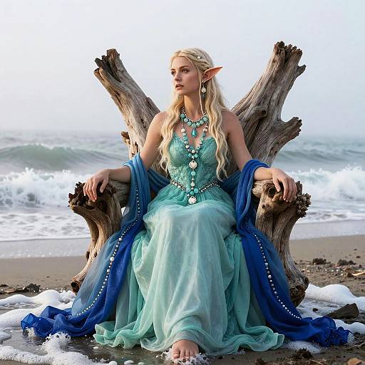 Majestic Elf Queen by Misty Seashore