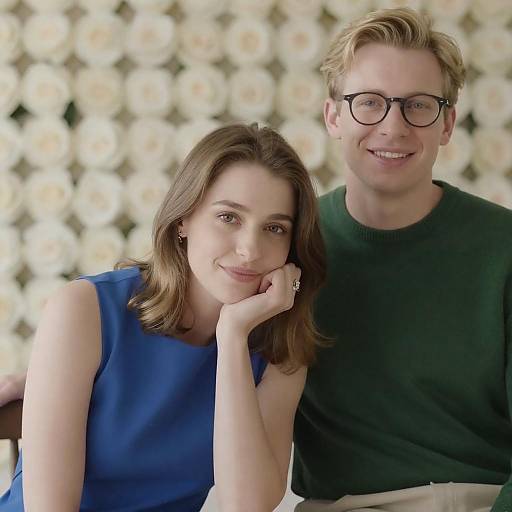 Couple Portrait in Floral Setting