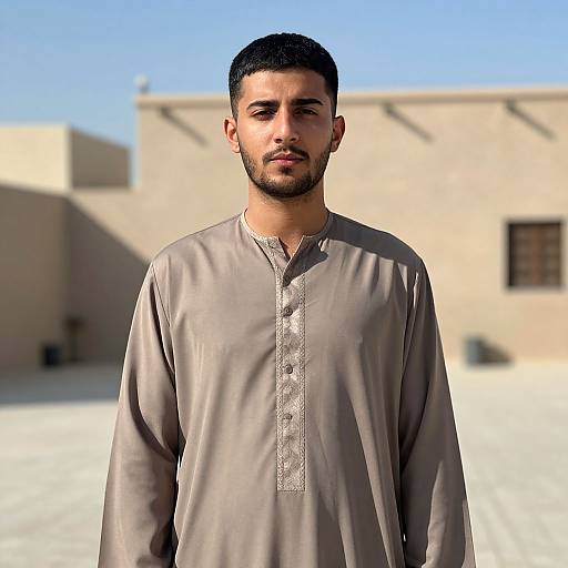 Moroccan Male in Traditional Jalabiya