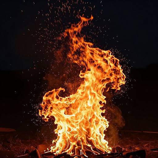 Surreal Fiery Energy Eruption