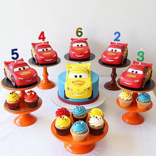 Colorful Lightning McQueen Birthday Party