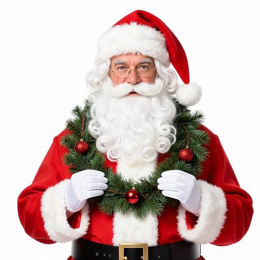 Male Santa Claus with Wreath