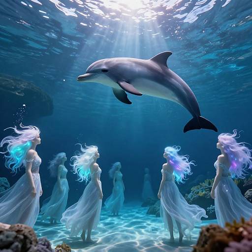 Ethereal Underwater Cavern Ballet