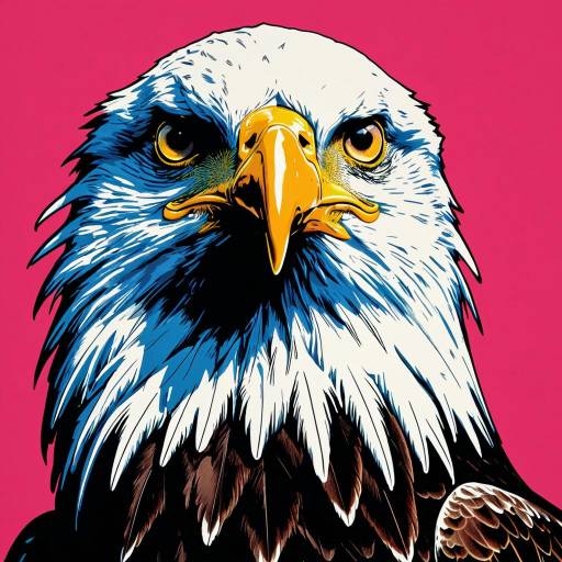 Andy Warhol Style Bald Eagle Pop Art