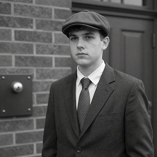 Vintage Black-and-White Portrait of a Man