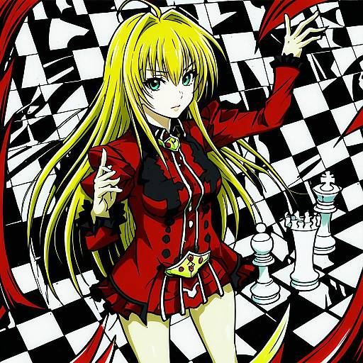 Illustration of Asia argento, high school dxd in the style of Kyou (fr39)