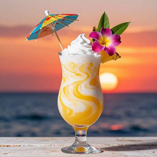 Tropical Colada with Marbled Swirls