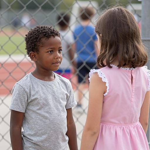 Children's Innocence Behind the Fence