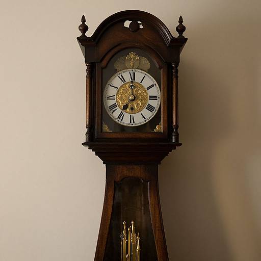 Ornate Vintage Wooden Grandfather Clock