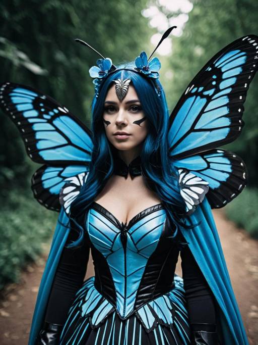 Cinematic Fantasy: Woman in Butterfly Costume