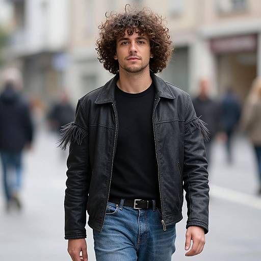 Curly Fringe Urban Street Portrait
