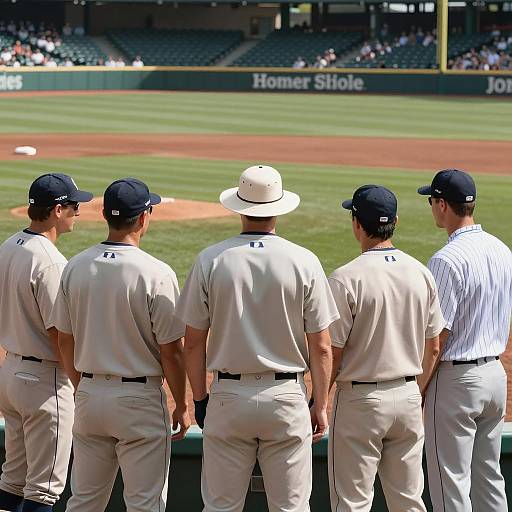 Men Enjoying a Day at the Stadium