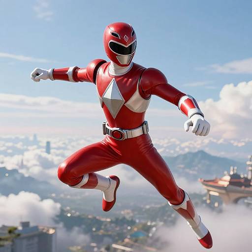 Rhombus Red Ranger Soars Dreamworld