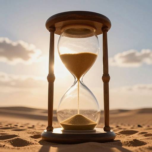 Colossal Hourglass in Desert Glow