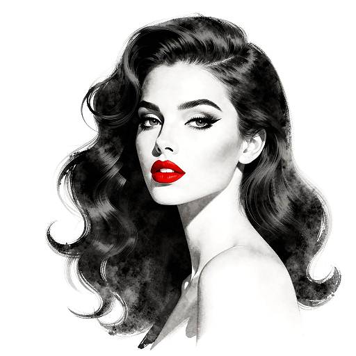 Glamorous Woman with Stylish Waves