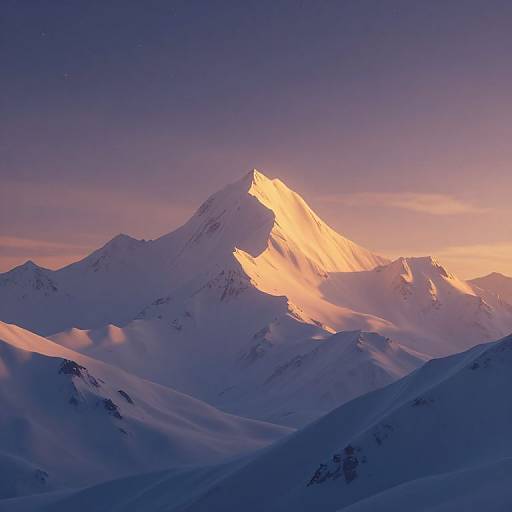 Serene 3D Snowy Mountain Landscape