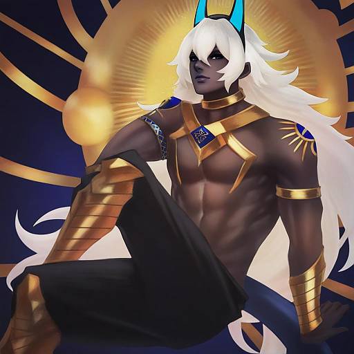 Illustration of Arjuna alter (fate), fate/grand order in the style of Monori rogue
