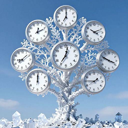 Crystalline Clock Tower Tree