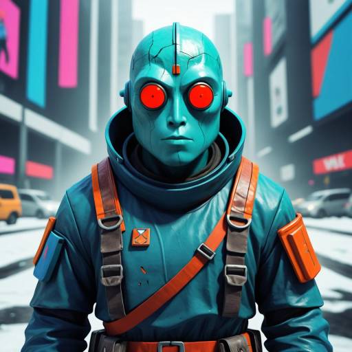 Stylized Wojak in Dystopian Art