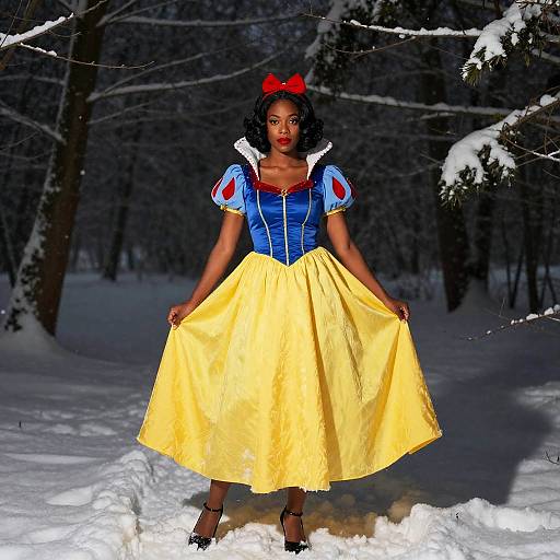Black Woman in Snow White Costume
