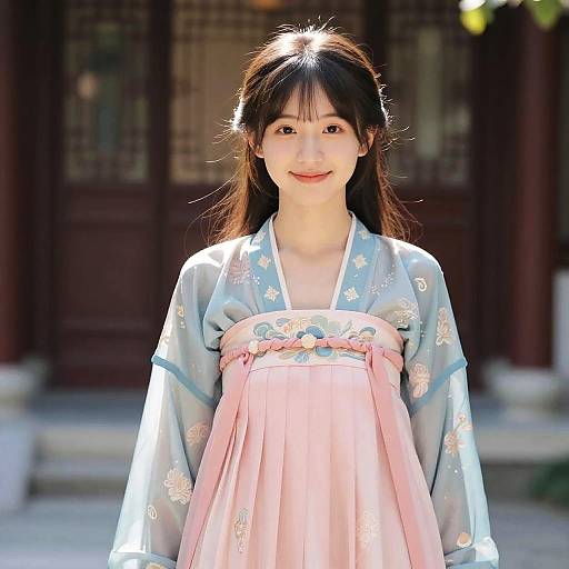 Young Woman in Traditional Tang-Style Hanfu