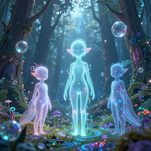 Ethereal Machine Elf Digital Forest