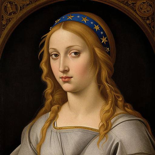 Sandro Botticelli Inspired Serene Portrait