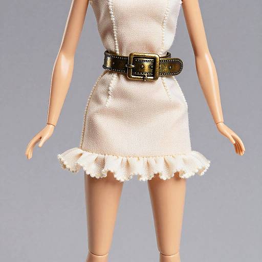 Barbie Doll in Ivory Micro Miniskirt
