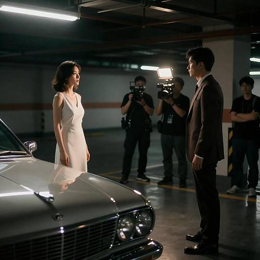 Cinematic Underground Parking Film Shoot