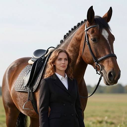 Woman with Horse Royalty-Free Image