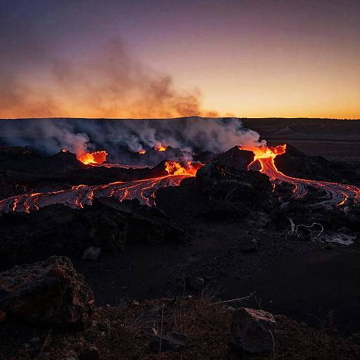 Twilight Volcanic Wasteland Scene