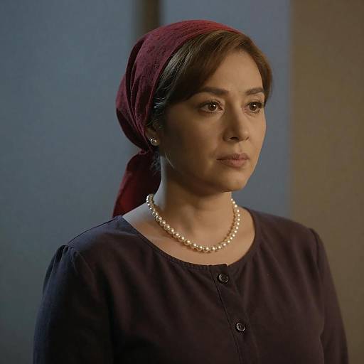 Portrait of Woman with Red Headscarf