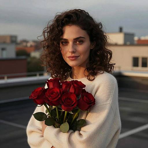 Cinematic Moody Portrait on Urban Rooftop