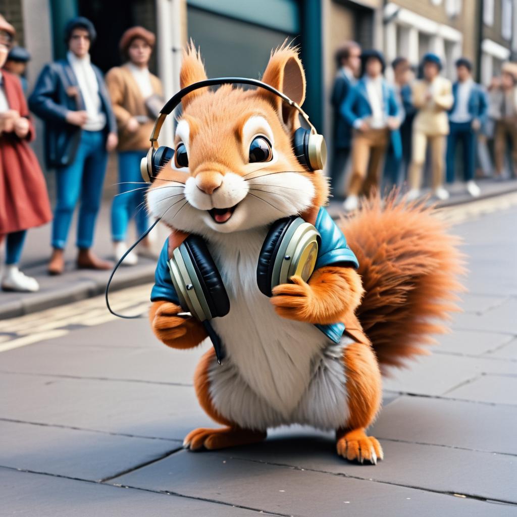 Anime Squirrel Time Traveler in 1980s London