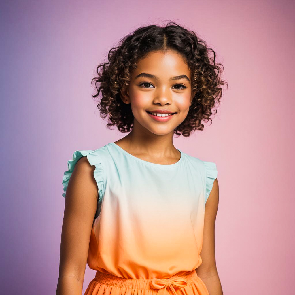 Vibrant Schoolgirl Photo Shoot in Summer