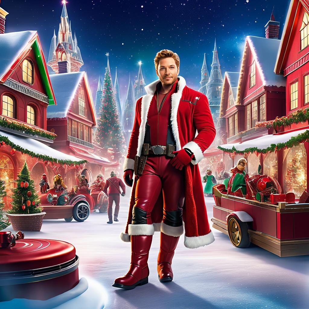 Star-Lord as Festive Santa Claus Delight