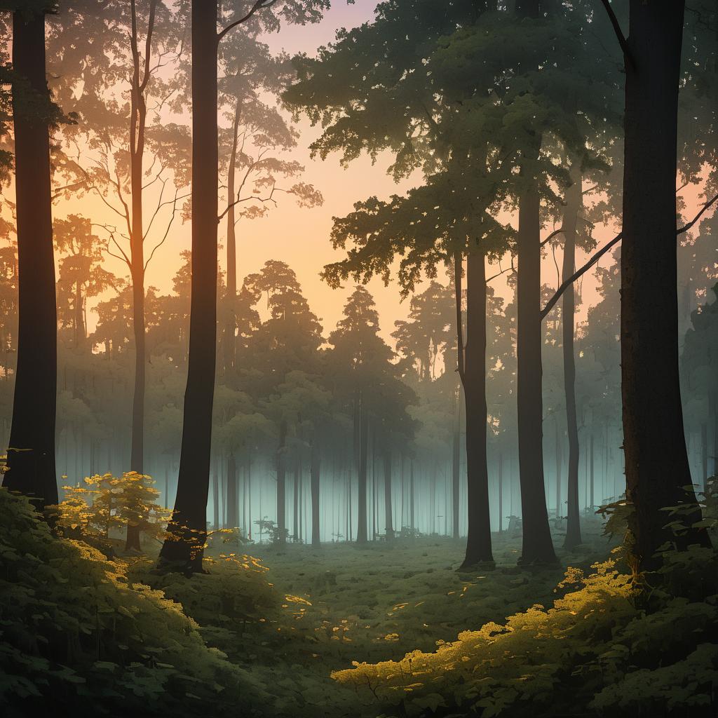 Mystical Enchanted Woods at Twilight