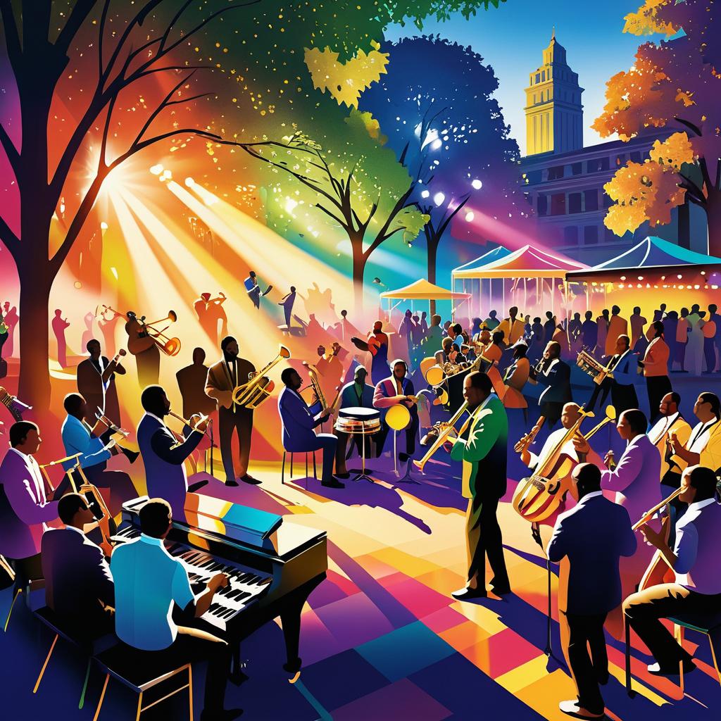 Vibrant Jazz Concert in a Park