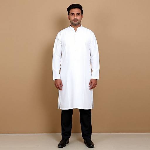 White Prince Coat Shalwar Kameez Style