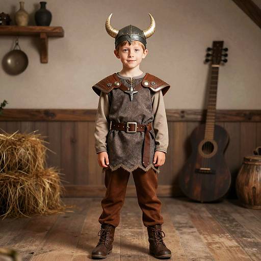 Boy in Viking Costume