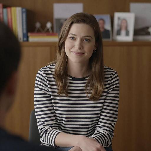 Soft Smiling Woman in Cozy Setting