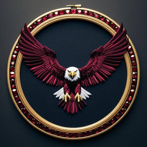 Elegant Eagle Embroidery Hoop Design