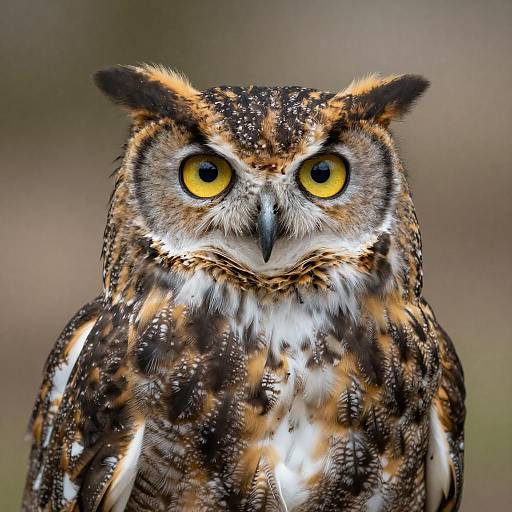 Stunning Close-Up of Great Horned Owl