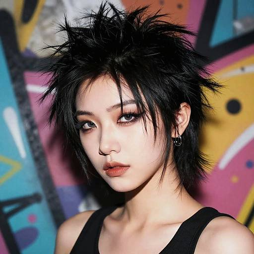 Punk Rock Hair with Graffiti