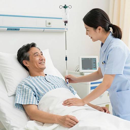 Hopeful Chemotherapy Session in Hospital