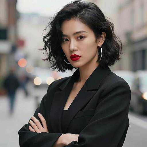 Confident Woman in Urban Setting