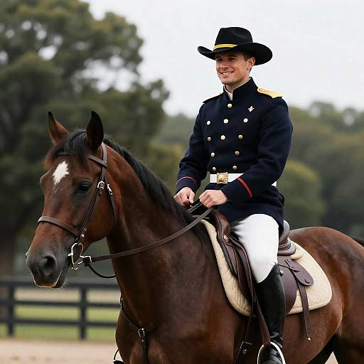 Civil War Era Soldier on Horseback