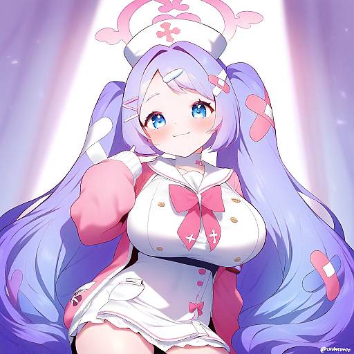 Illustration of Hanae (blue archive), blue archive in the style of Born-to-die